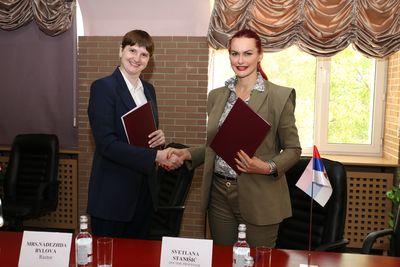 В СГМУ состоялось подписание соглашения о сотрудничестве с крупнейшим статусным частным высшим образовательным учреждением Сербии – Университетом Сингидунум